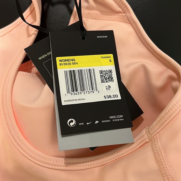 NWT peach pink nike sports bra - small - Picture 7 of 8